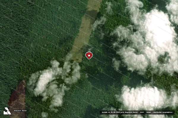 Imagem de satélite de Infração da Flora em Senador José Porfírio - PA (marcador da localização)