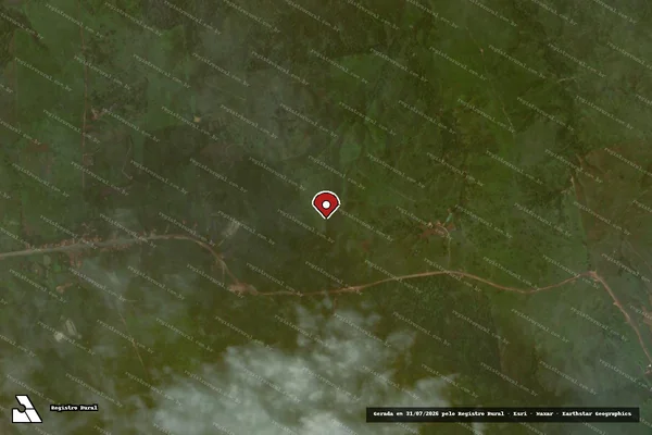 Imagem de satélite de Infração Ambiental em Zé Doca - MA (marcador da localização)