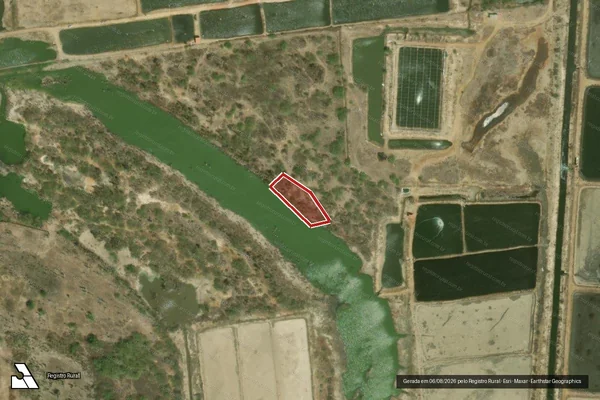 Imagem de satélite — Embargo IBAMA — Infração Ambiental - Aracati/CE