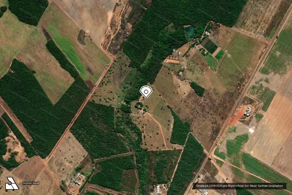Imagem de satélite — Embargo IBAMA — Infração Ambiental - Lagoa da Confusão/TO