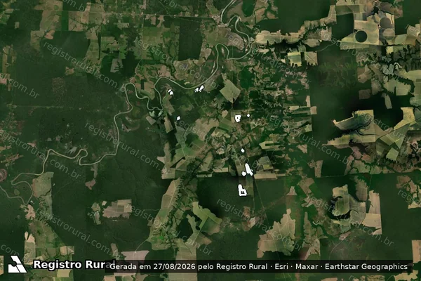 Imagem de satélite de Infração da Flora em Paragominas - PA