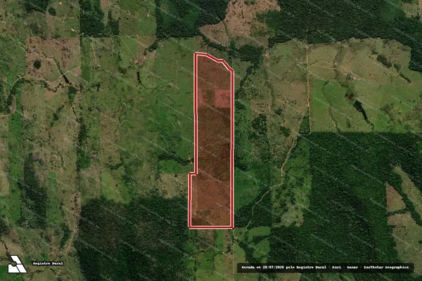 Imagem de satélite de Infração da Flora em Monte Negro - RO