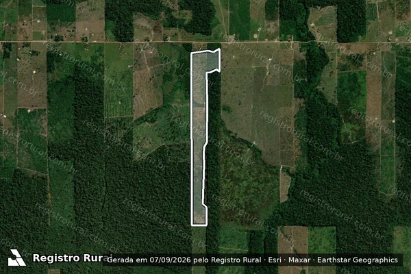 Imagem de satélite de Infração da Flora em Candeias do Jamari - RO