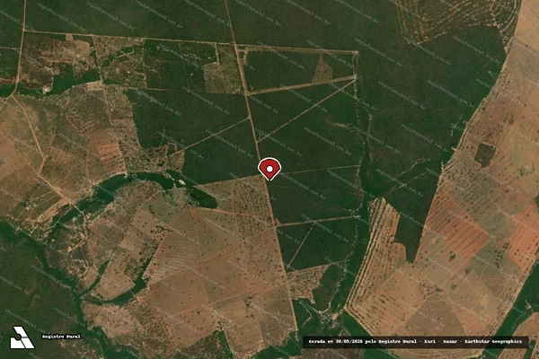 Imagem de satélite — Embargo IBAMA — Infração da Flora - Aragarças/GO