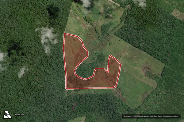 Imagem de satélite de Infração Ambiental em Cantá - RR