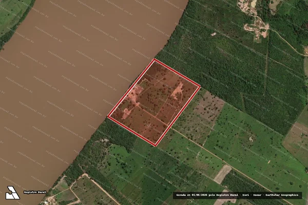 Imagem de satélite de Infração Ambiental em Araguatins - TO