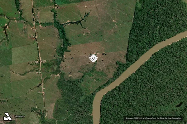 Imagem de satélite de Infração da Flora em Porto Velho - RO (marcador da localização)