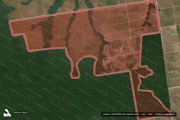 Imagem de satélite de Infração da Flora em Apiacás - MT