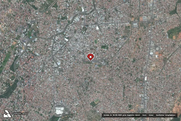 Imagem de satélite de Infração Ambiental em Montes Claros - MG (marcador da localização)
