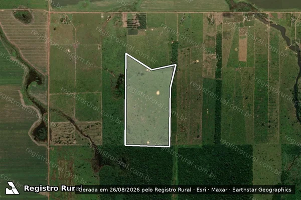 Imagem de satélite de Infração da Flora em Cujubim - RO