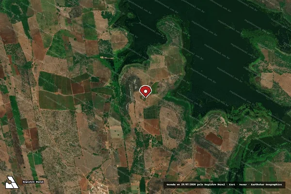 Imagem de satélite — Embargo IBAMA — Infração Ambiental - Barra de São Miguel/PB