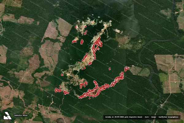 Imagem de satélite de Infração da Flora em Aripuanã - MT