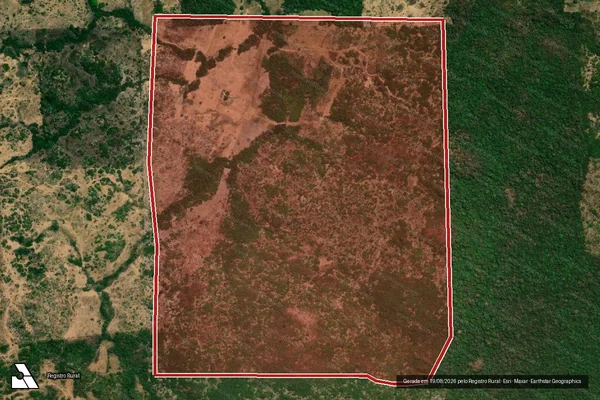 Imagem de satélite de Infração Ambiental em Vila Rica - MT