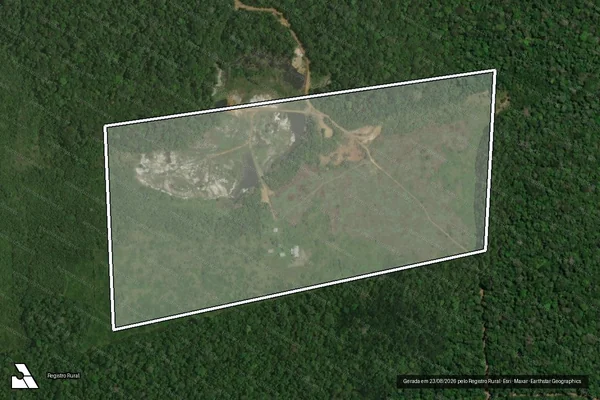Imagem de satélite — Embargo IBAMA — Infração da Flora - Presidente Figueiredo/AM