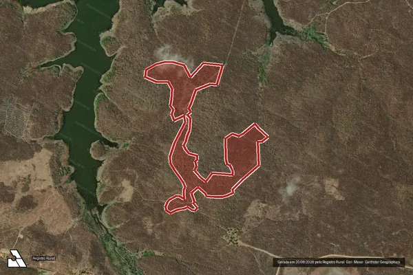 Imagem de satélite — Embargo IBAMA — Infração da Flora - Caucaia/CE