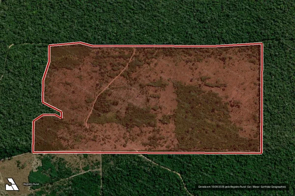 Imagem de satélite de Infração da Flora em Cotriguaçu - MT