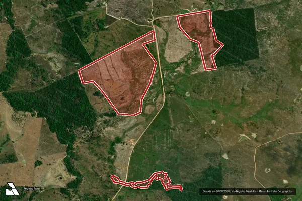 Imagem de satélite de Infração Ambiental em Tucumã - PA