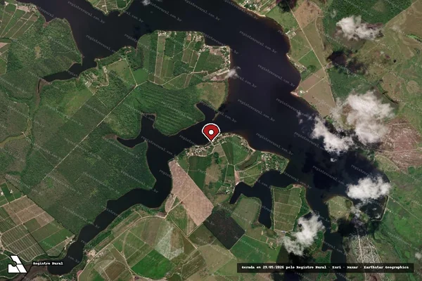 Imagem de satélite de Infração Ambiental em Aracruz - ES (marcador da localização)
