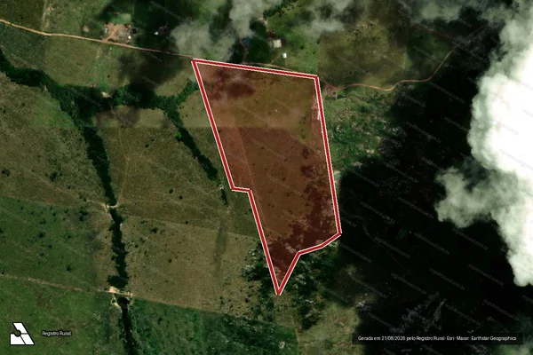 Imagem de satélite de Infração da Flora em Juína - MT