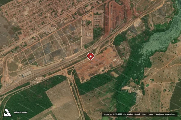 Imagem de satélite de Infração da Flora em Açailândia - MA (marcador da localização)