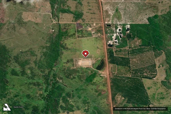 Imagem de satélite — Embargo IBAMA — Infração Ambiental - Tucuruí/PA