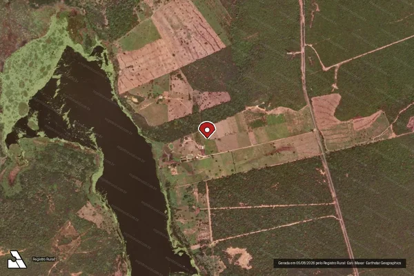 Imagem de satélite — Embargo IBAMA — Infração de Administração Ambiental(Não Classificada-Móvel) — Curimatá/PI