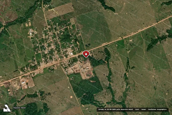 Imagem de satélite de Infração Ambiental em Manicoré - AM (marcador da localização)