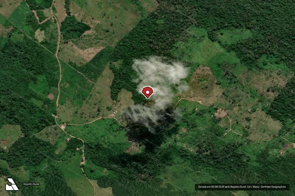 Imagem de satélite — Embargo IBAMA — Infração Ambiental - Oriximiná/PA