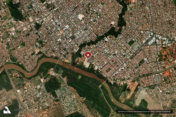 Imagem de satélite — Embargo IBAMA — Infração referente a Qualidade Ambiental - Rondonópolis/MT