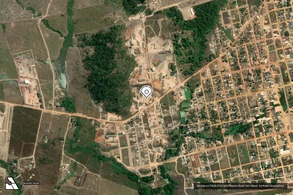 Imagem de satélite de Infração de Licenciamento(Não Classificada-Móvel) em Itaituba - PA (marcador da localização)