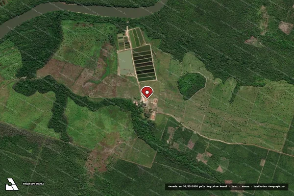 Imagem de satélite — Embargo IBAMA — Infração da Flora — Santa Rita/MA