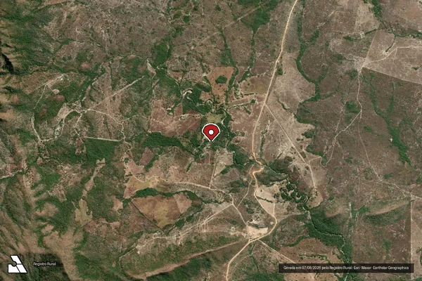 Imagem de satélite — Embargo IBAMA — Infração da Flora - Arraias/TO