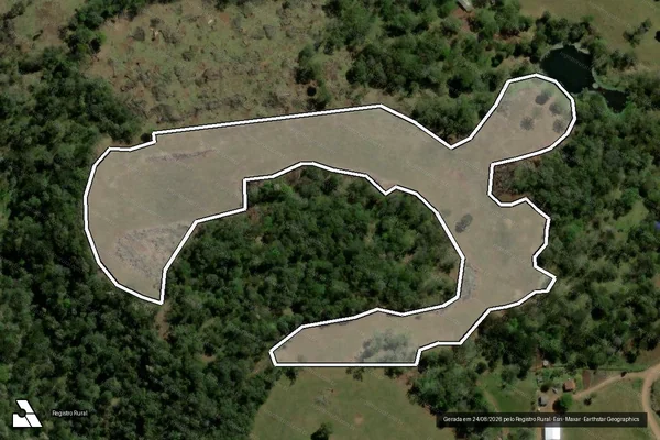 Imagem de satélite de Infração da Flora em Reserva do Iguaçu - PR