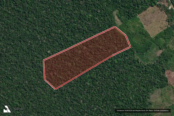 Imagem de satélite de Infração da Flora em Lábrea - AM
