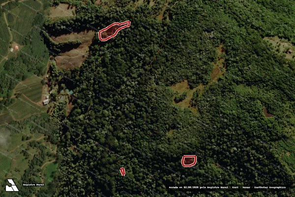Imagem de satélite de Infração da Flora em São Joaquim - SC