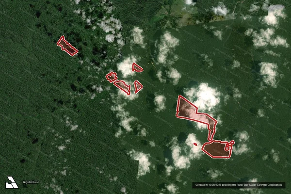 Imagem de satélite de Infração da Flora em Portel - PA