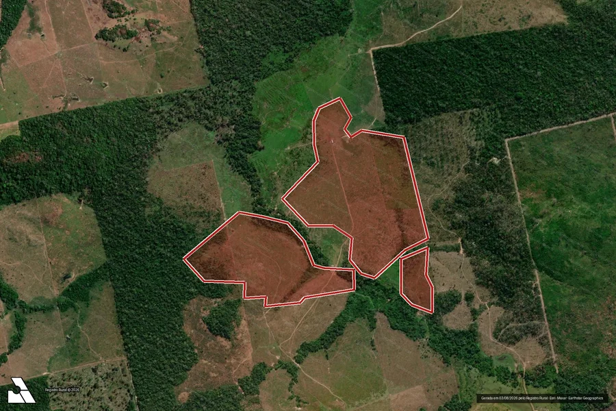 Imagem aérea do item A