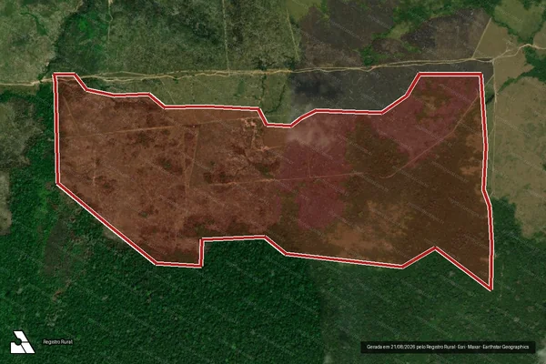 Imagem de satélite de Infração Ambiental em Colniza - MT