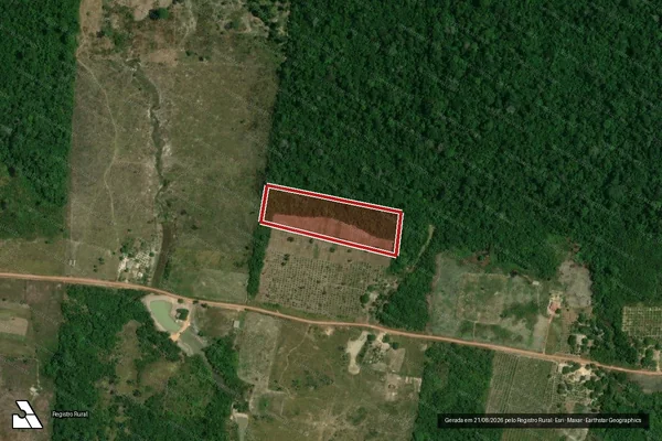 Imagem de satélite de Infração da Flora em Rorainópolis - RR