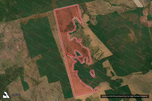 Imagem de satélite — Embargo IBAMA — Infração Ambiental - Santa Maria das Barreiras/PA