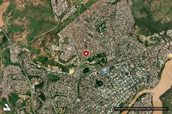 Imagem de satélite de Infração Ambiental em Governador Valadares - MG (marcador da localização)