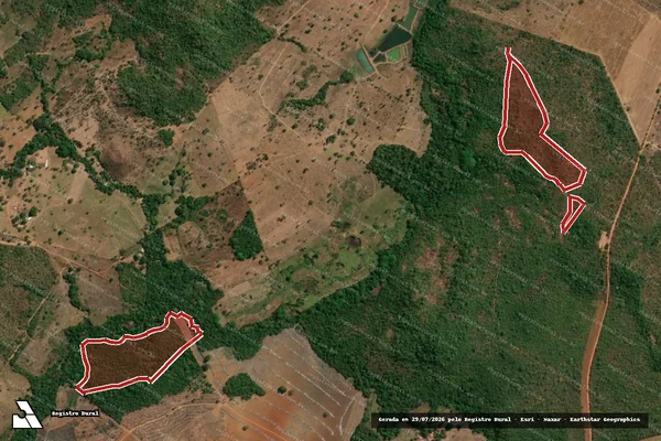 Imagem de satélite de Infração Ambiental em Porto Nacional - TO