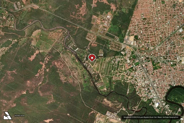 Imagem de satélite — Embargo IBAMA — Infração Ambiental - Barreiras/BA