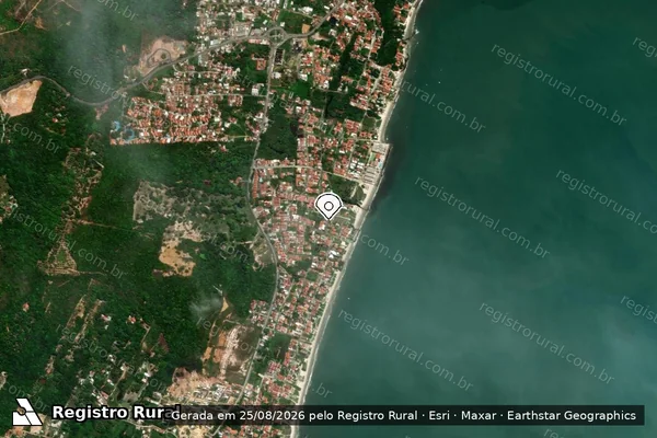 Imagem de satélite — Embargo IBAMA — Infração Ambiental — Ilha de Itamaracá/PE