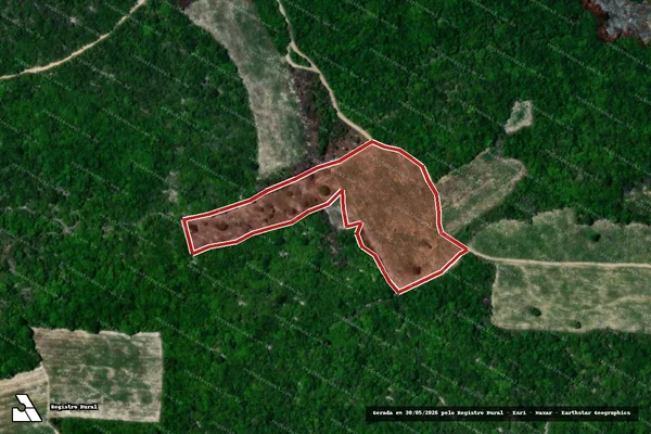 Imagem de satélite de Infração Ambiental em Baía da Traição - PB