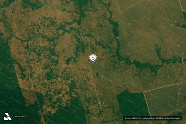 Imagem de satélite de Infração da Flora em Porto Velho - RO (marcador da localização)