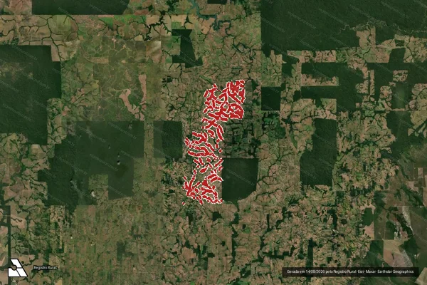 Imagem de satélite — Embargo IBAMA — Infração Ambiental - Chupinguaia/RO