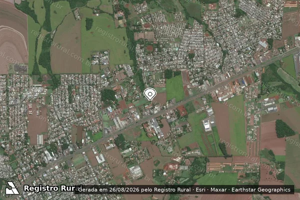 Imagem de satélite — Embargo IBAMA — Infração Ambiental - Foz do Iguaçu/PR