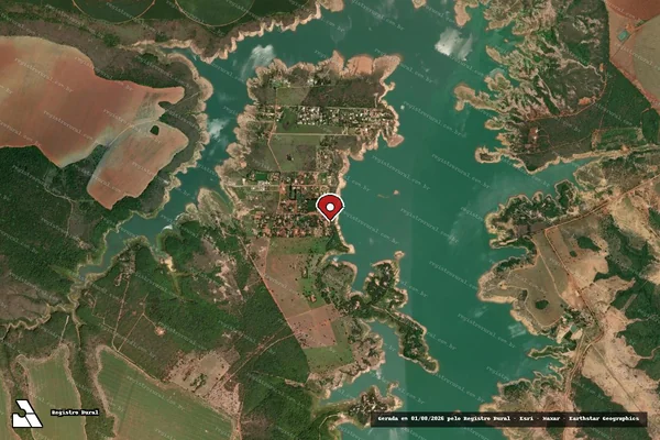 Imagem de satélite — Embargo IBAMA — Infração Ambiental - Cristalina/GO