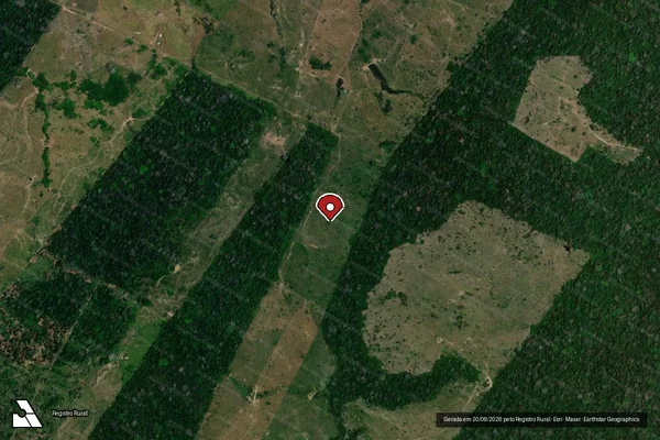 Imagem de satélite de Infração da Flora em Feijó - AC (marcador da localização)